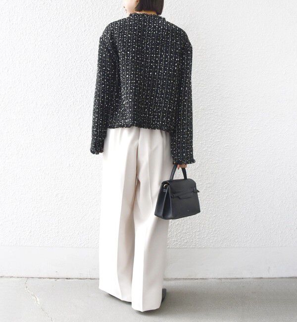 SHIPS for women「【SHIPS別注】troisiemeCHACO: ツイード ジャケット（セレモニー対応可）」|ノーカラージャケット|