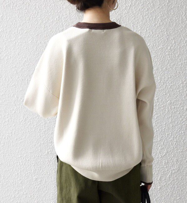 SHIPS any「SHIPS any:〈手洗い可能〉ダブルフェイス Vガゼット ニット プルオーバー」|ニット・セーター|