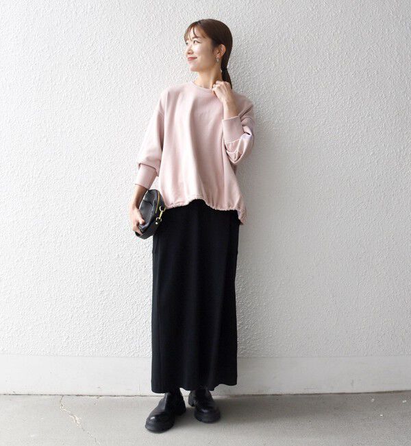 SHIPS any「SHIPS any:〈洗濯機可能〉裏毛 バイカラー ドロスト ルーズ スウェット プルオーバー」|スウェット・ジャージ|