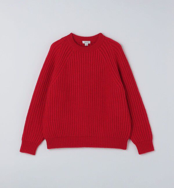 SHIPS「tone: FISHERMAN SWEATER」|ニット・セーター|レッド