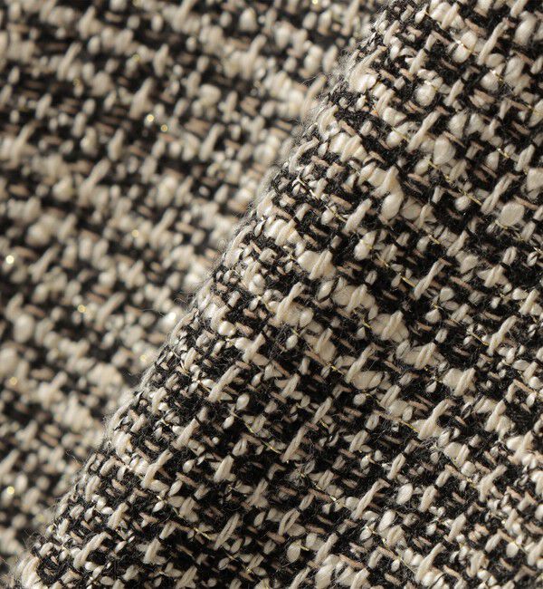 SHIPS for women「トライスピン 杢 ツイード パール モチーフ ボタン ジャケット（セレモニー対応可）」|ノーカラージャケット|