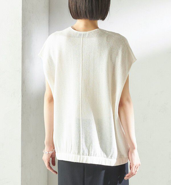 SHIPS for women「〈手洗い可能〉ブライト ペーパー 裾 ドロスト ニット プルオーバー」|ベスト・ジレ|