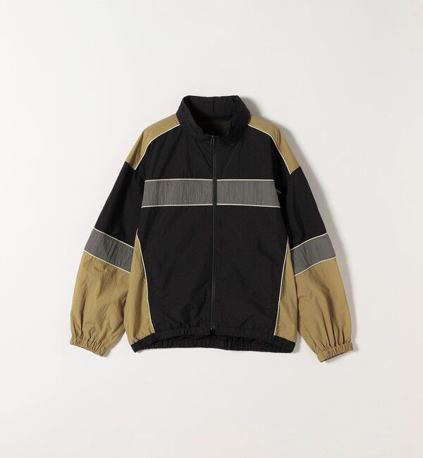 SHIPS any「SHIPS any:〈洗濯機可能〉ナイロン スタンドカラー 配色 ジップ ブルゾン」|ブルゾン・スタジャン|