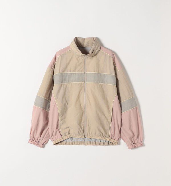 SHIPS any「SHIPS any:〈洗濯機可能〉ナイロン スタンドカラー 配色 ジップ ブルゾン」|ブルゾン・スタジャン|