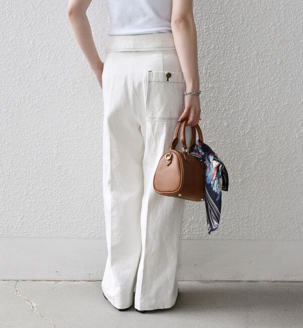 SHIPS any「SHIPS any:〈洗濯機可能〉カルゼ ターンバック ハイウエスト テーパード パンツ」|その他|