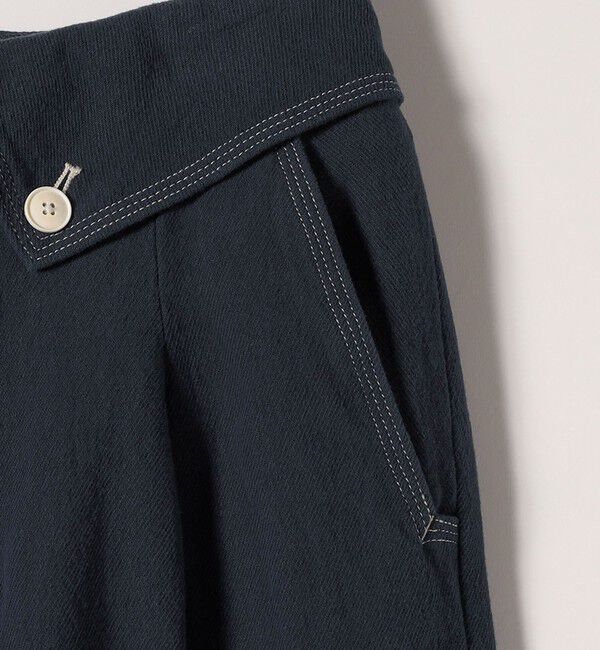 SHIPS any「SHIPS any:〈洗濯機可能〉カルゼ ターンバック ハイウエスト テーパード パンツ」|その他|