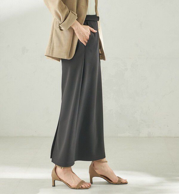 SHIPS for women「堀田茜&times;SHIPS:〈手洗い可能〉ベルト 付き ジョーゼット スカート」|スカート|