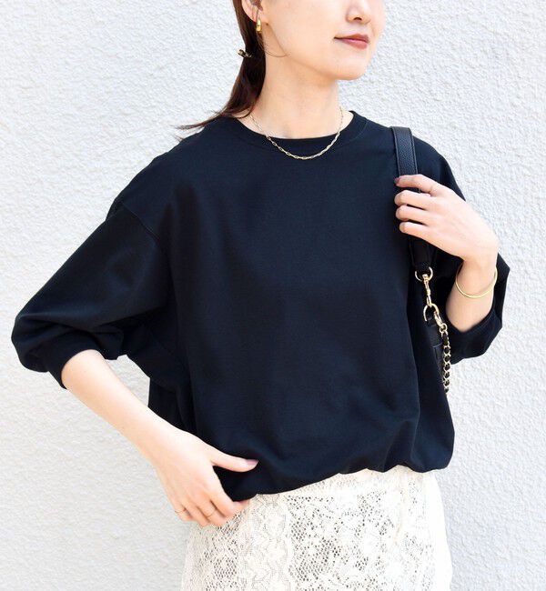 SHIPS for women「〈手洗い可能〉ハイゲージ ドルマン プルオーバー」|Tシャツ・カットソー|ブラック