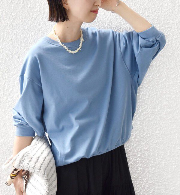 SHIPS for women「〈手洗い可能〉ハイゲージ ドルマン プルオーバー」|Tシャツ・カットソー|ブルー