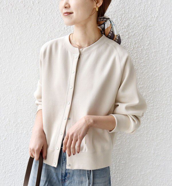 SHIPS for women「〈洗濯機可能〉コットン リブ スナップ ボタン カーディガン」|カーディガン|