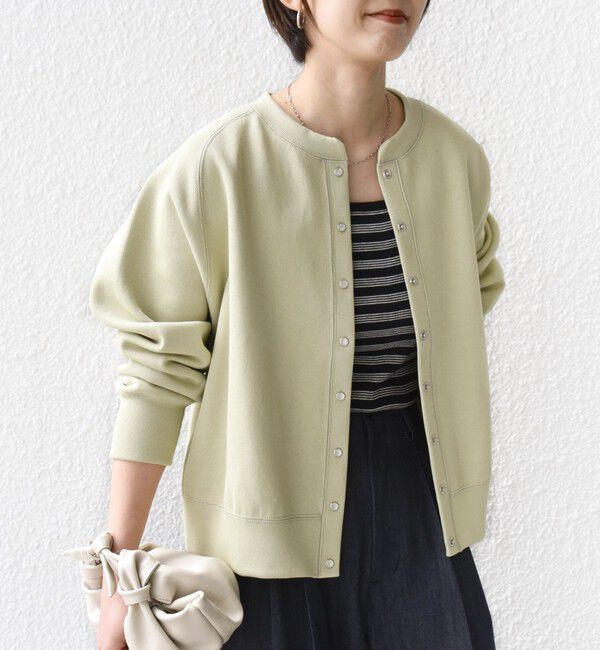 SHIPS for women「〈洗濯機可能〉コットン リブ スナップ ボタン カーディガン」|カーディガン|