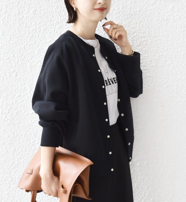 SHIPS for women「〈洗濯機可能〉コットン リブ スナップ ボタン カーディガン」|カーディガン|