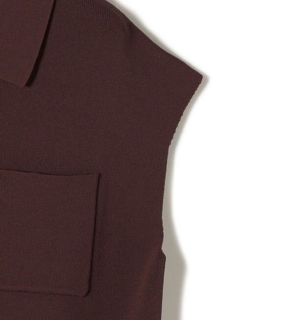 SHIPS Colors 「SHIPS Colors:〈手洗い可能〉ポロ フレンチスリーブ ニット ベスト◇」|ニット・セーター|