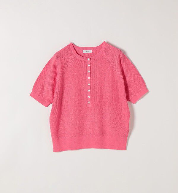 SHIPS any「SHIPS any:〈手洗い可能〉リネン レーヨン ヘンリーネック プルオーバー」|ニット・セーター|