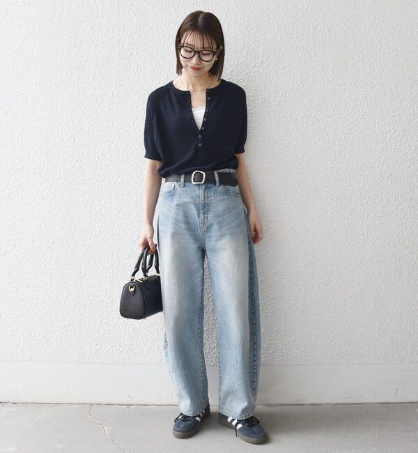 SHIPS any「SHIPS any:〈手洗い可能〉リネン レーヨン ヘンリーネック プルオーバー」|ニット・セーター|