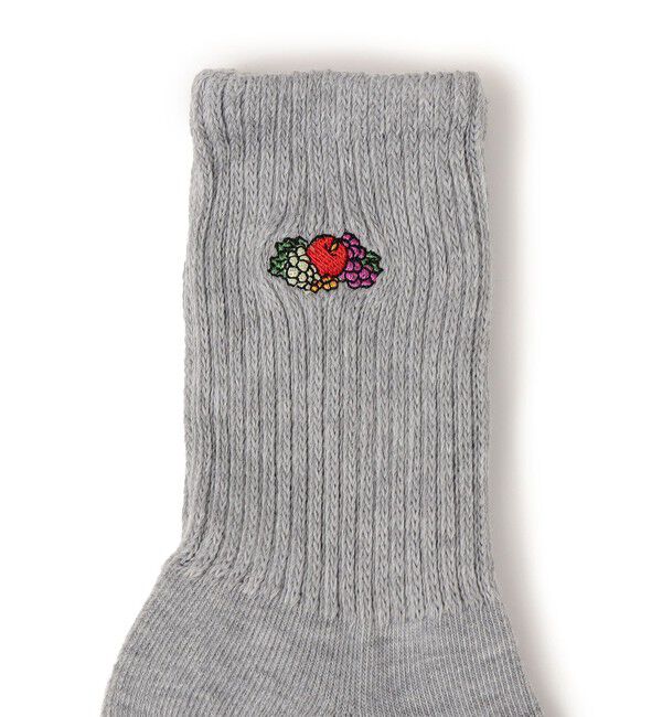 SHIPS any「FRUIT OF THE LOOM: 3足組 ワンポイント 刺繍 クルー ソックス」|ソックス|