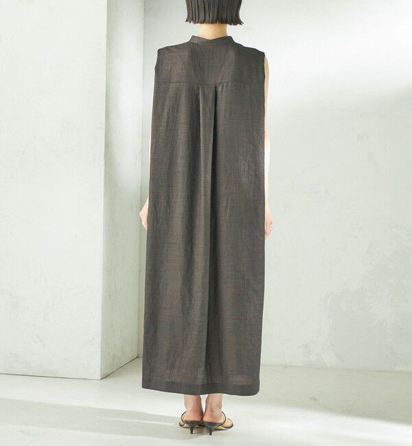 SHIPS for women「《予約》〈接触冷感/UVカット/吸水速乾/洗濯機可能〉SUUSUU タック スリーブ ワンピース」|ワンピース|