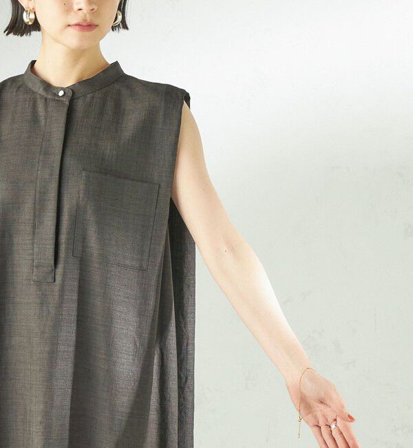 SHIPS for women「《予約》〈接触冷感/UVカット/吸水速乾/洗濯機可能〉SUUSUU タック スリーブ ワンピース」|ワンピース|