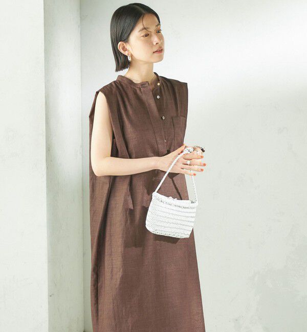 SHIPS for women「《予約》〈接触冷感/UVカット/吸水速乾/洗濯機可能〉SUUSUU タック スリーブ ワンピース」|ワンピース|