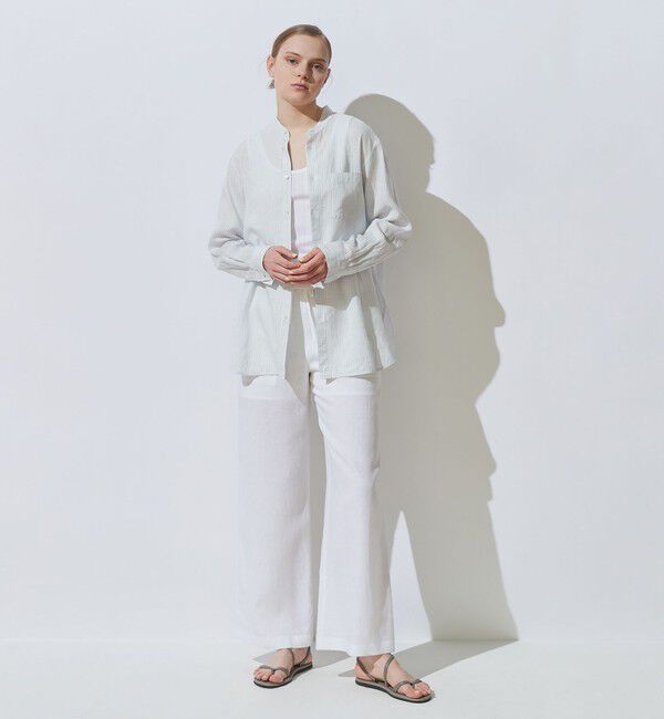 GALERIE VIE「リネン スタンドカラーシャツ」|シャツ・ブラウス|