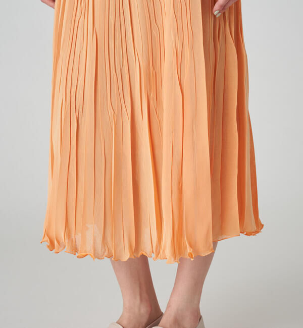 Ballsey「ダブルガーゼプリーツ フラットプリーツスカート」|フレア|