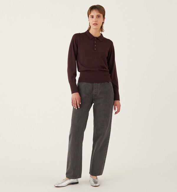 GALERIE VIE「30G エクストラファインゲージウール ポロプルオーバー」|ニット・セーター|