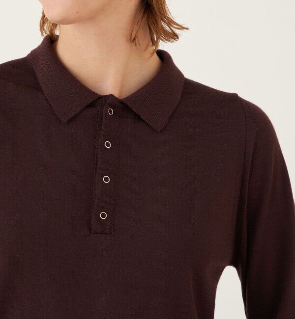 GALERIE VIE「30G エクストラファインゲージウール ポロプルオーバー」|ニット・セーター|