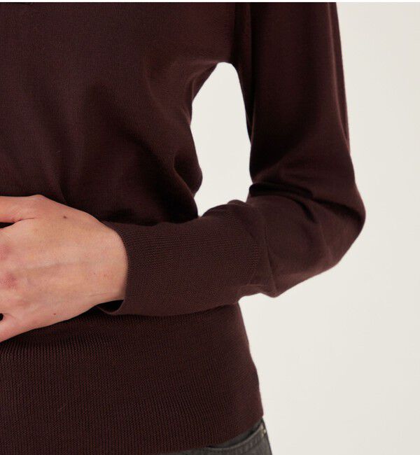 GALERIE VIE「30G エクストラファインゲージウール ポロプルオーバー」|ニット・セーター|