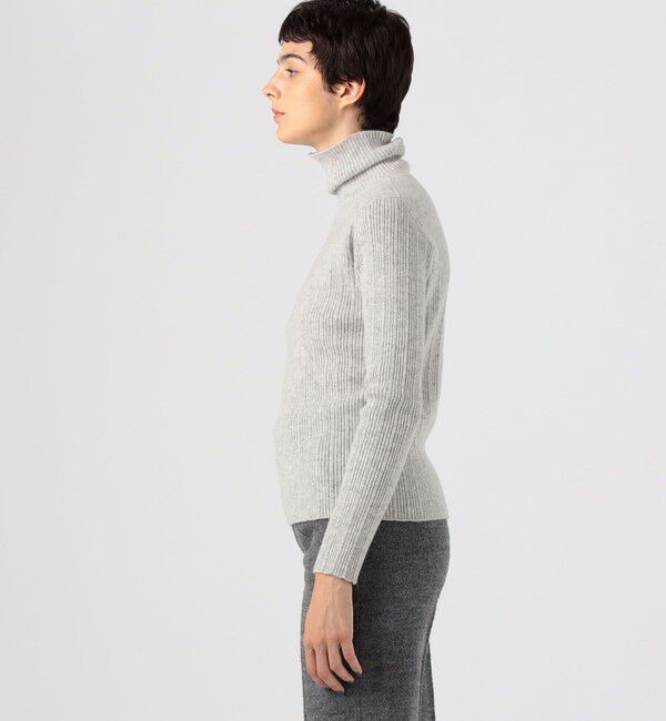 GALERIE VIE「カシミヤランダムリブ タートルネックプルオーバー」|ニット・セーター|