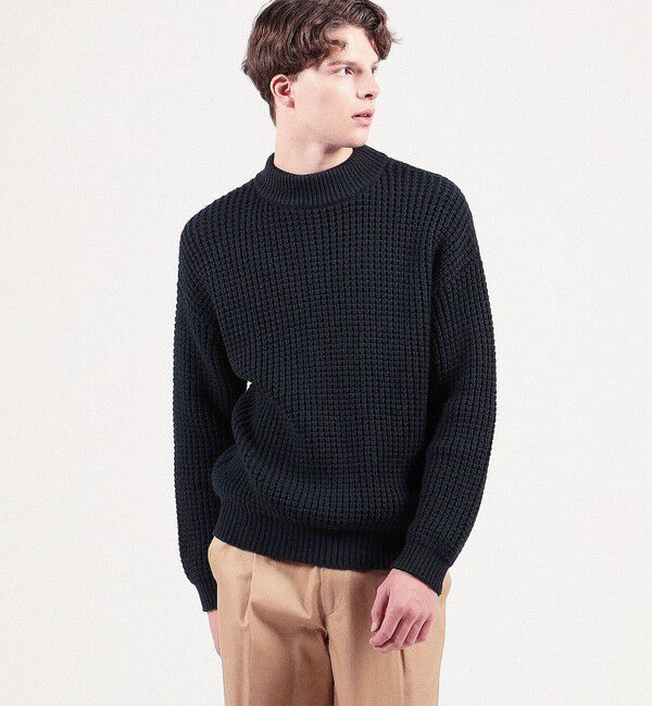 CABaN「CABaN コットンカシミヤワッフル モックネックプルオーバー」|ニット・セーター|