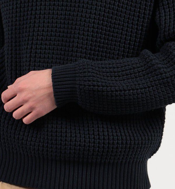 CABaN「CABaN コットンカシミヤワッフル モックネックプルオーバー」|ニット・セーター|