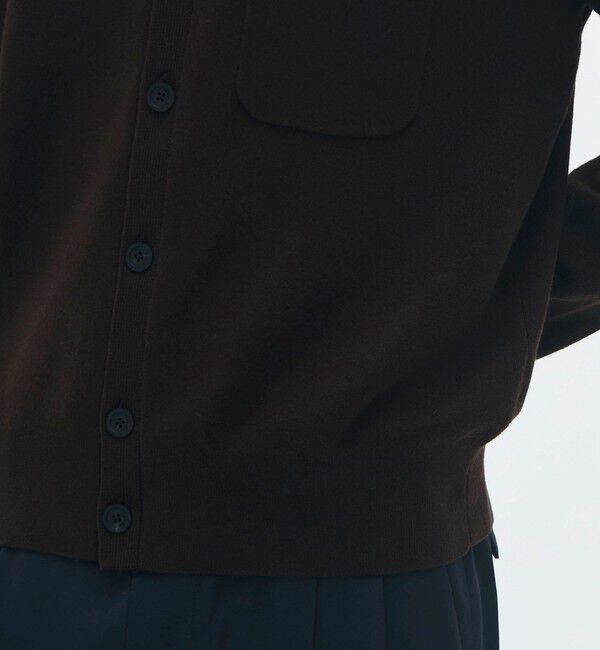 CABaN「CABaN コットンカシミヤ ポケットクルーネックカーディガン」|ニット・セーター|