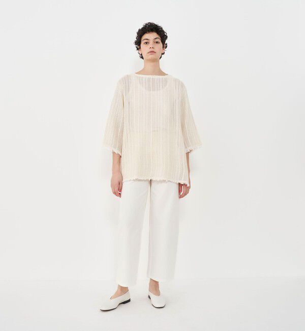 GALERIE VIE「コットンラッセル サイドスリットプルオーバー」|Tシャツ・カットソー|