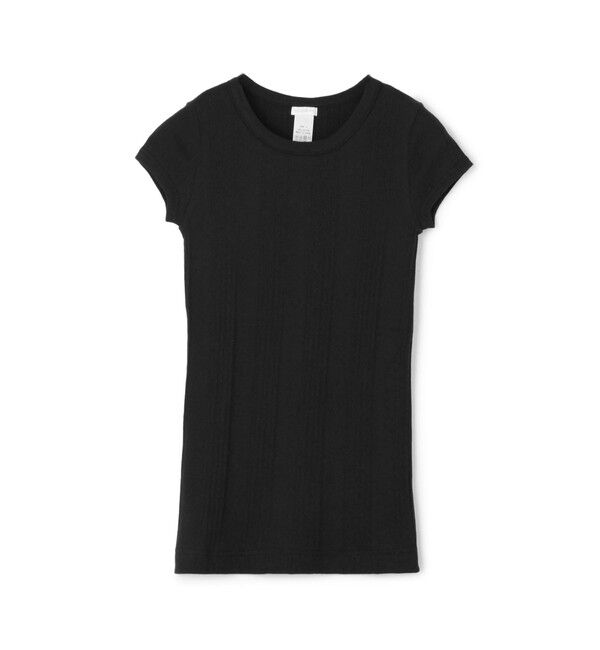 GALERIE VIE「コットンランダムリブ フレンチスリーブプルオーバー」|Tシャツ・カットソー|19 ブラック