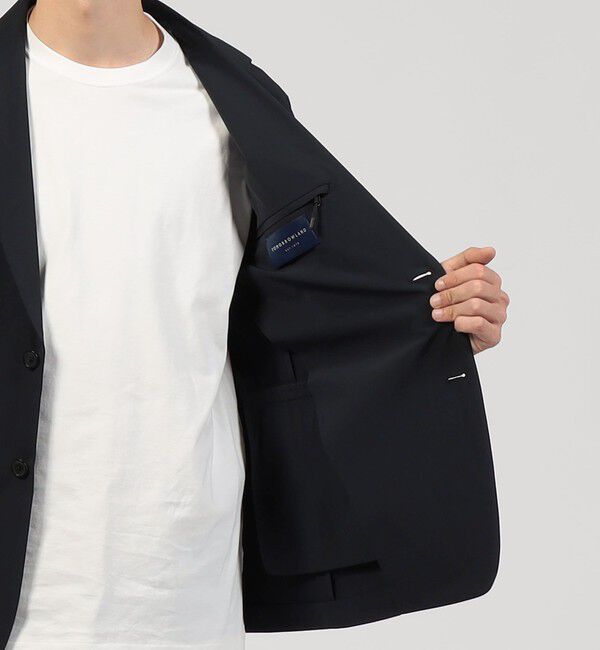 TOMORROWLAND MENS「ナイロンポリウレタン シングルブレステッド2Bジャケット」|テーラードジャケット|