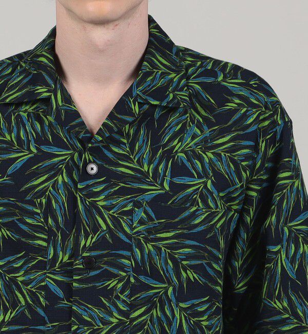 TOMORROWLAND MENS「コットン リーフプリント オープンカラーシャツ」|シャツ・ブラウス|
