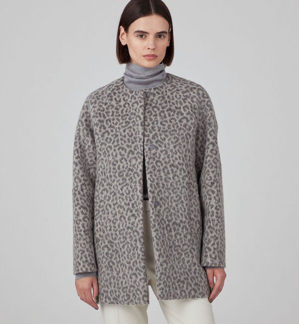 TOMORROWLAND collection「アニマルシャギー ノーカラーコクーンコート」|ノーカラーコート|
