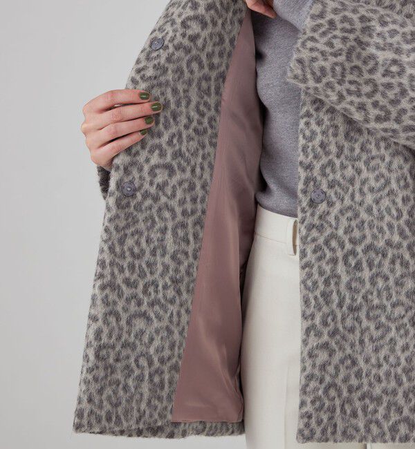 TOMORROWLAND collection「アニマルシャギー ノーカラーコクーンコート」|ノーカラーコート|