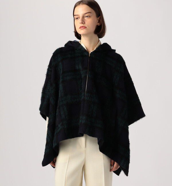 TOMORROWLAND collection「シャギーブラックウォッチ フーデットマント」|その他|