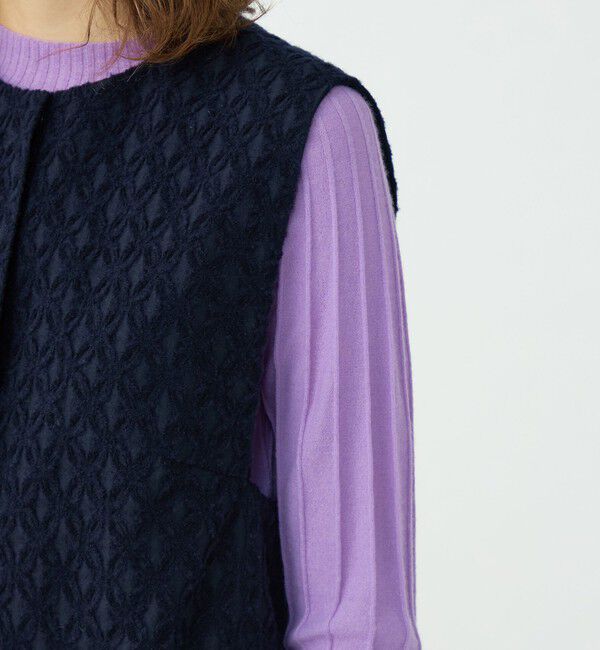 Ballsey「モールヤーンジャカード クルーネックジレ」|ベスト・ジレ|
