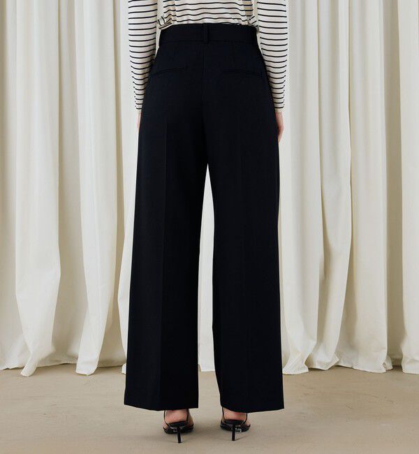 DES PRES「ソフトウールオックス タックセミワイドパンツ」|スラックス|