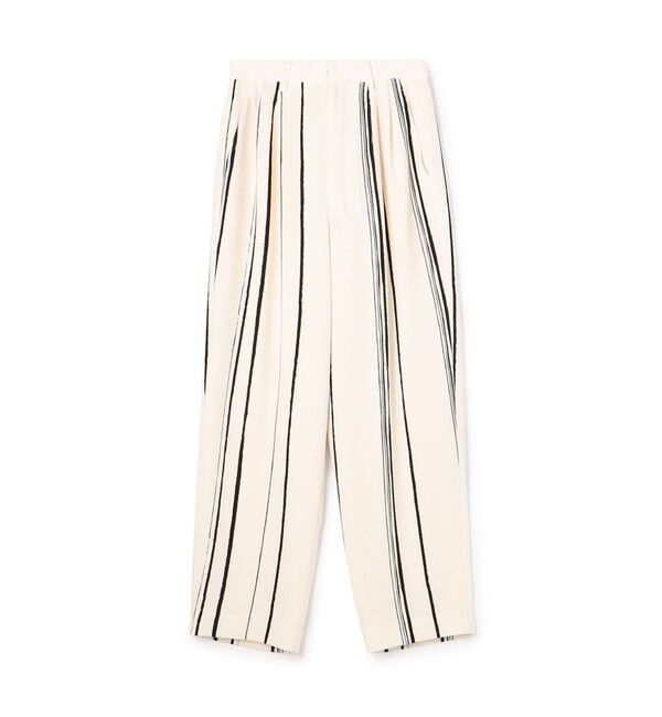 GALERIE VIE「ドローイングラインプリント イージータックパンツ」|その他|14 ホワイト系