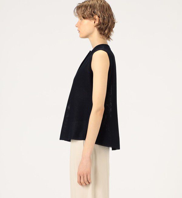 Ballsey「パールメッシュコンビ ペプラムプルオーバー」|ニット・セーター|