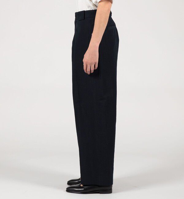 TOMORROWLAND MENS「コットンリネンシルク ノープリーツ ワイドパンツ」|チノ|