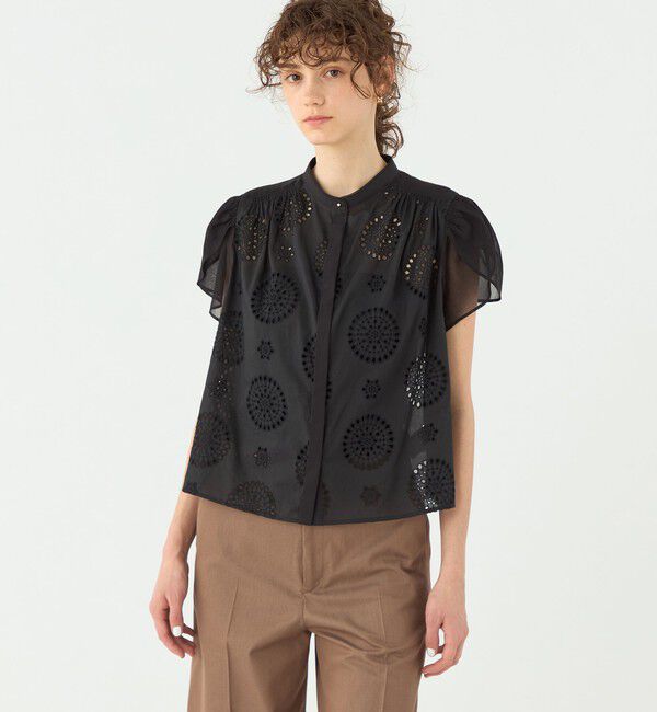 TOMORROWLAND collection「コットンコンビネーション ペタルスリーブブラウス」|シャツ・ブラウス|