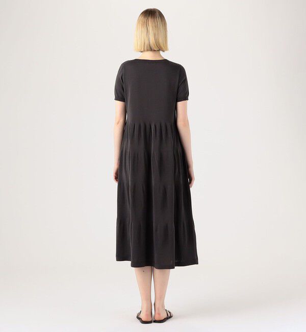 DES PRES「ドライポリエステルコットン ハーフスリーブフレアワンピース」|ワンピース|