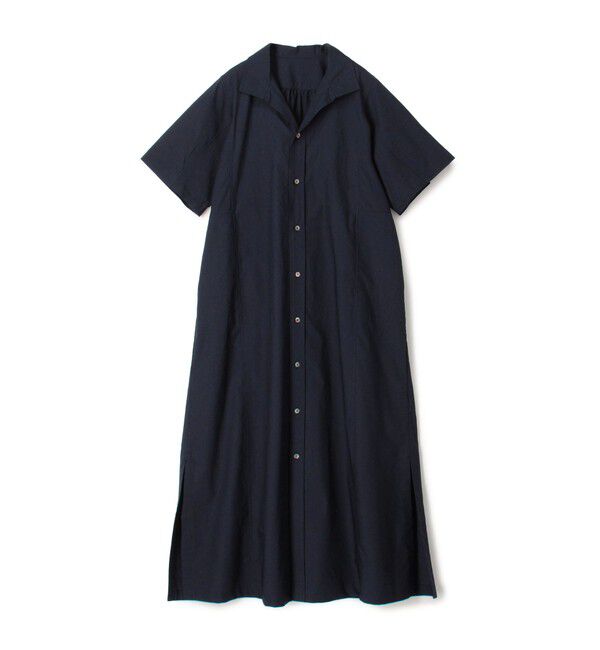 MACPHEE「タイプライター シャツワンピース」|ワンピース|69 ネイビー