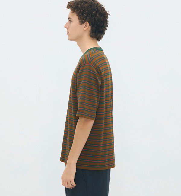 CABaN「CABaN コットン ハイゲージストライプ クルーネックプルオーバー」|ニット・セーター|