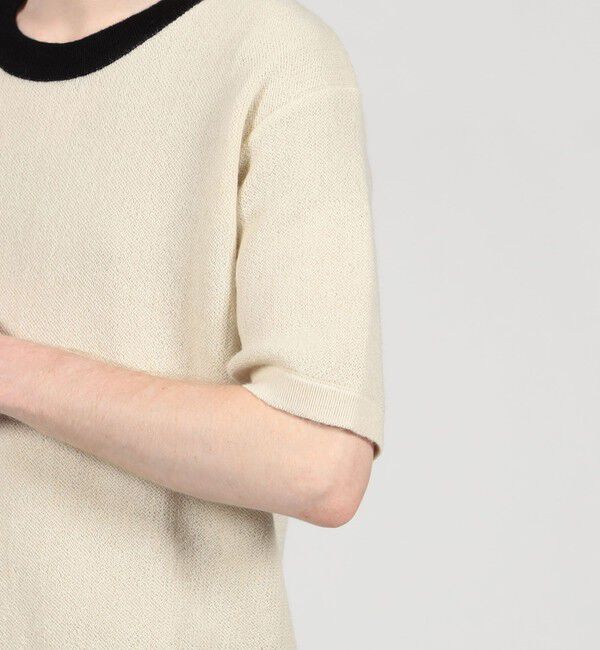 TOMORROWLAND BUYING WEAR「【別注】Raffa Molina パイピング クルーネック ハーフスリーブニット」|ニット・セーター|