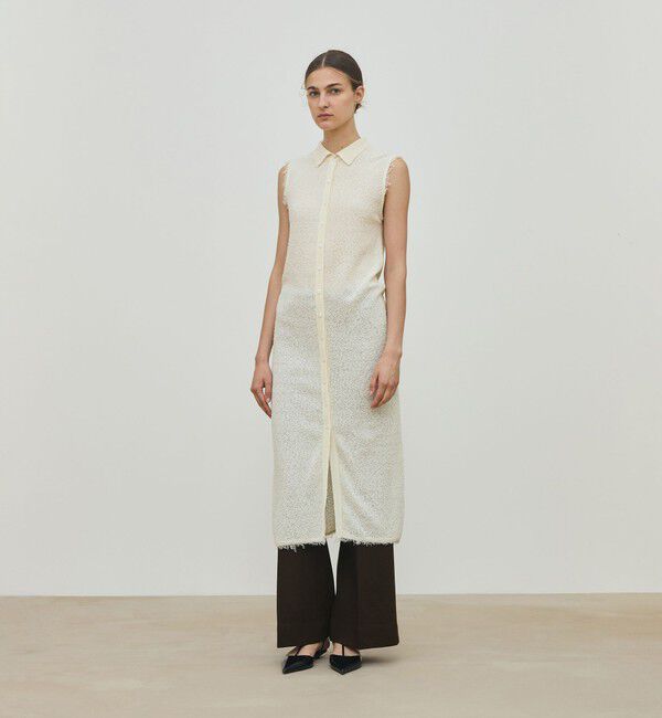 DES PRES「カールヤーンニット シャツワンピース」|ワンピース|